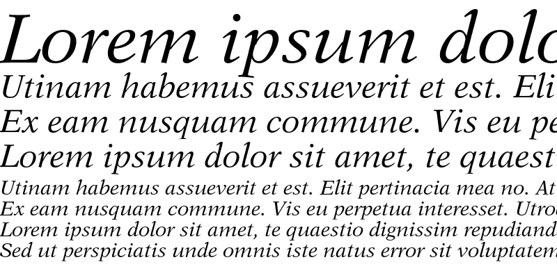Sample of New Aster Italic
