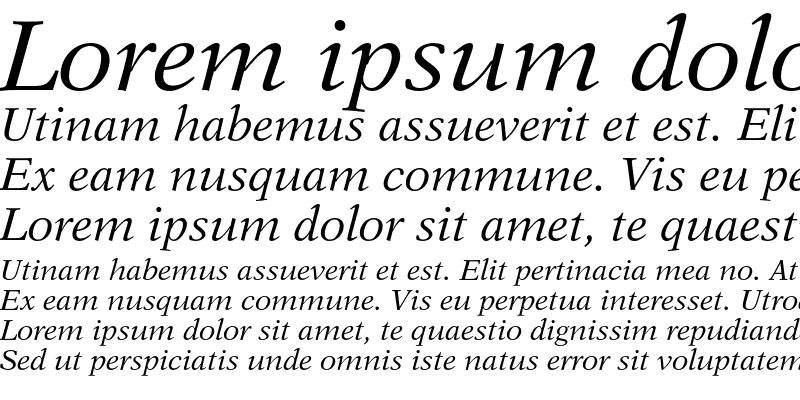 Sample of New Aster LT Std Italic