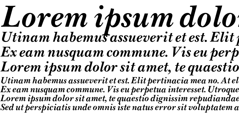 Sample of New Baskerville Bold Italic