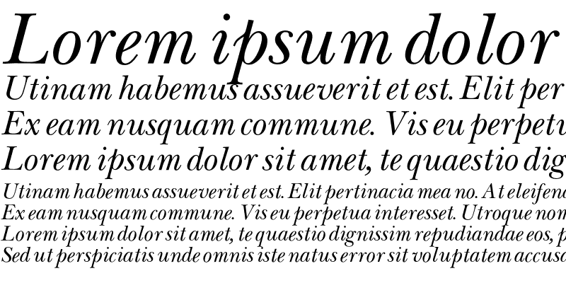 Sample of New Baskerville Italic
