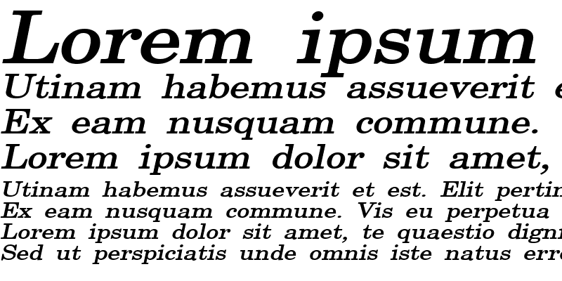 Sample of New Boston-Extended Bold Italic