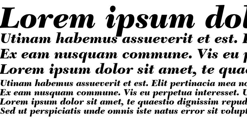 Sample of New Caledonia Black Italic