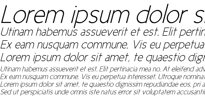 Sample of New Cicle Fina Italic