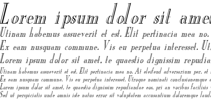 Sample of New Eng. Engr. Condensed Italic