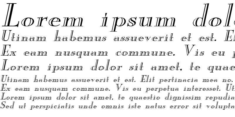 Sample of New Eng. Engr. Wide Italic