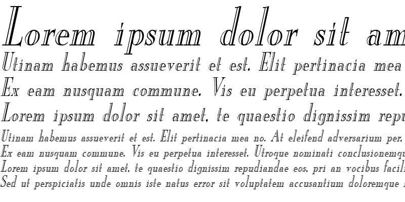 Sample of New England-Engraved-Condensed Italic