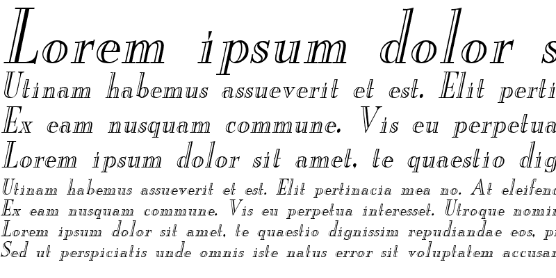 Sample of New England Engraved Italic