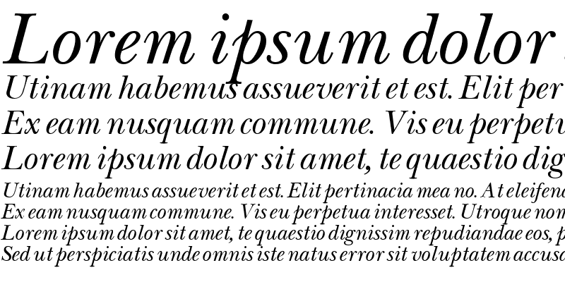 Sample of New Italic