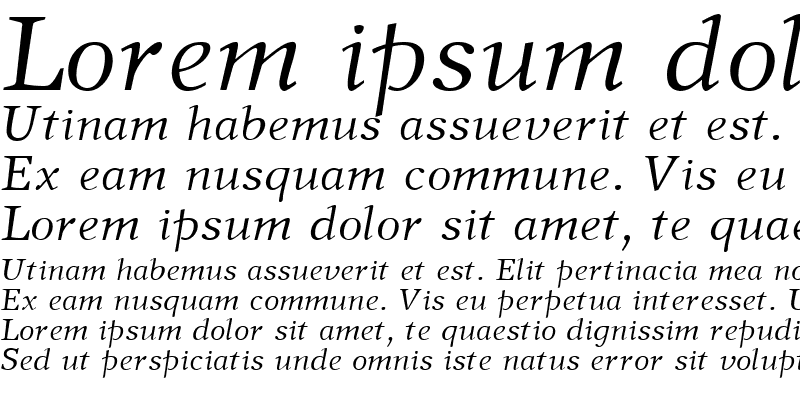 Sample of New Journal Italic