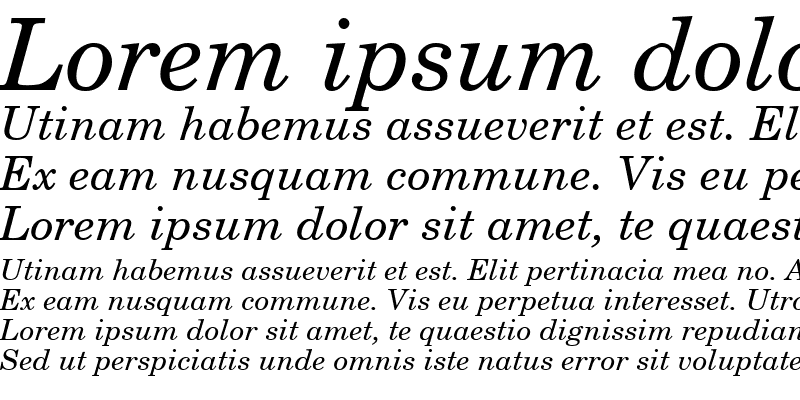 Sample of New Yearbook Italic