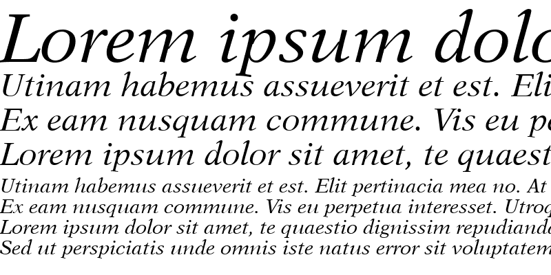 Sample of NewAster LT Italic