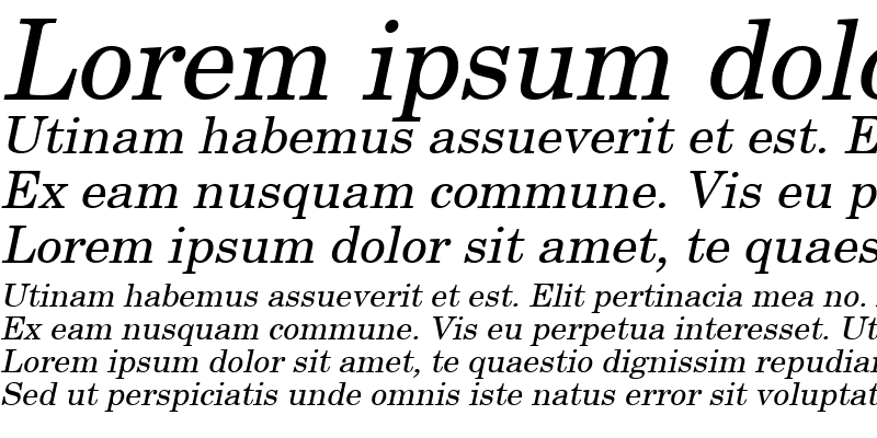 Sample of NewBoston Italic