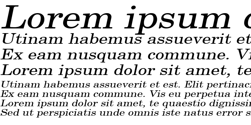 Sample of NewBostonWide Italic