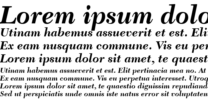 Sample of NewCaledonia LT Bold Italic