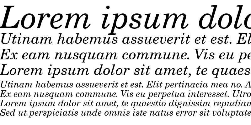 Sample of NewCenturySchlbk LT Italic