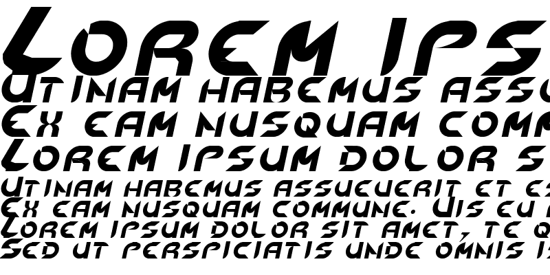 Sample of NewDigital Italic
