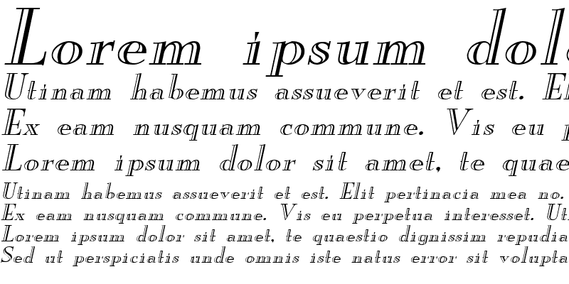 Sample of NewEngEngrWide Italic