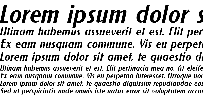Sample of NewForum Italic