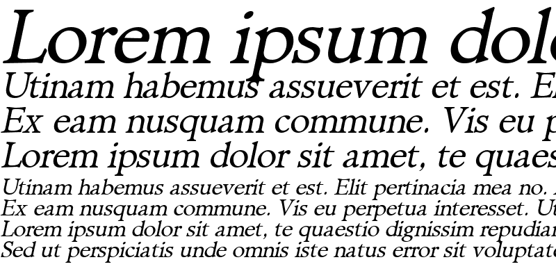 Sample of NewHampshire Italic