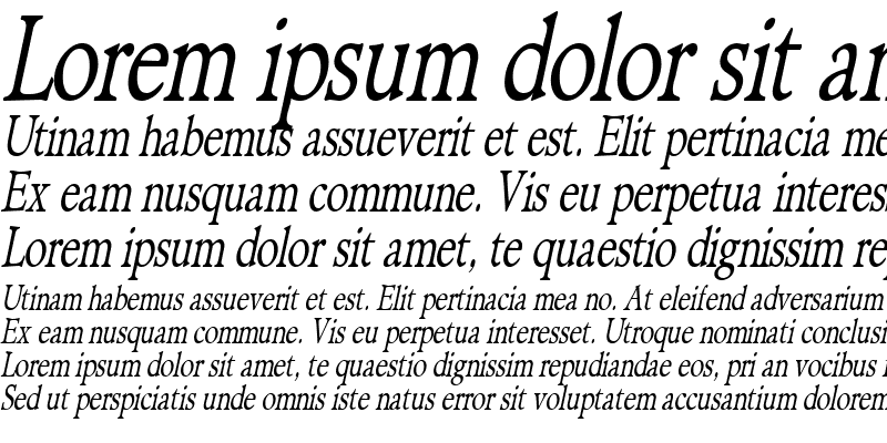 Sample of NewHampshireCondensed Italic