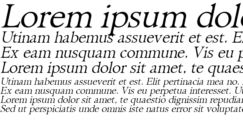 Sample of NewHampshireLight Italic