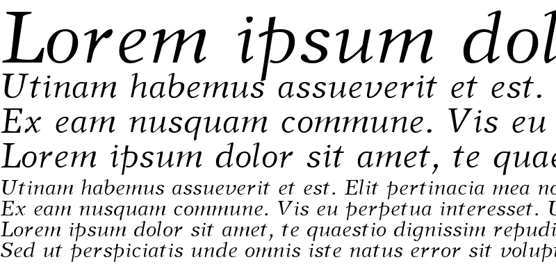 Sample of NewJournalC Italic