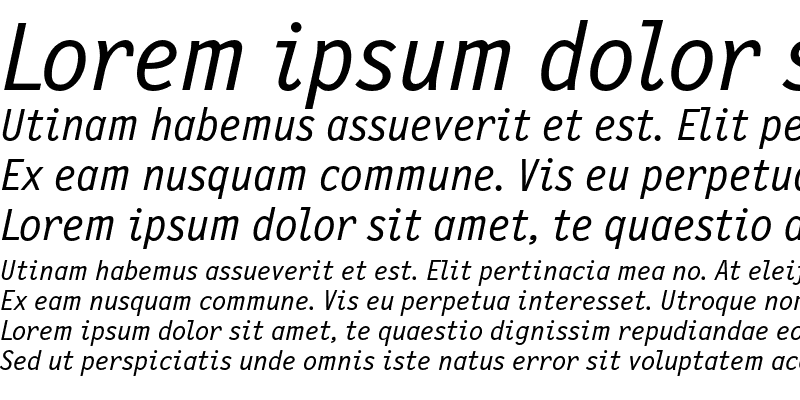 Sample of NewLetterGothicC Italic
