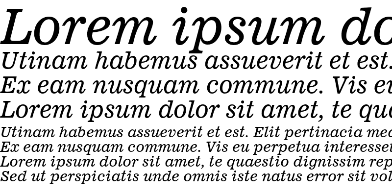 Sample of News 701 Italic