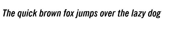 Preview of News Gothic Condensed Bold Italic
