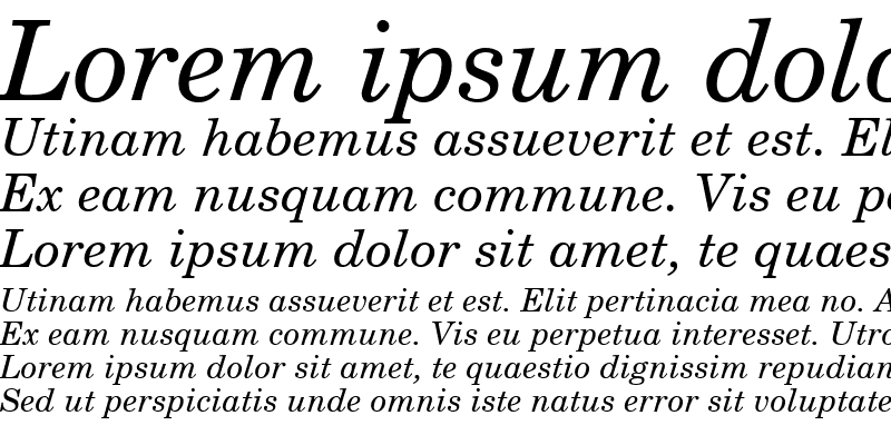 Sample of NewSaturionCyr Italic