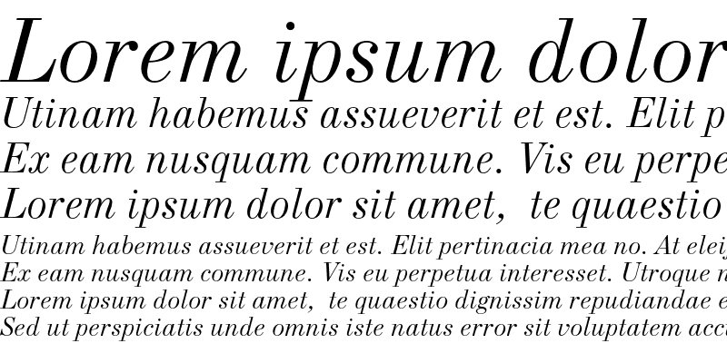 Sample of NewStandardC Italic