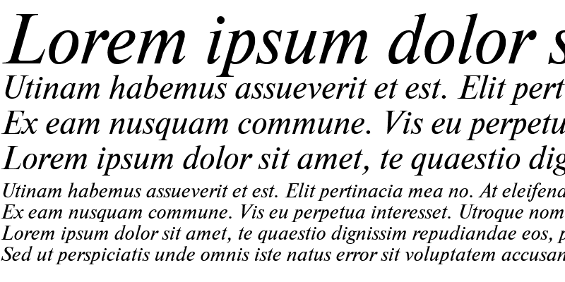 Sample of NewtonISOCTT Italic
