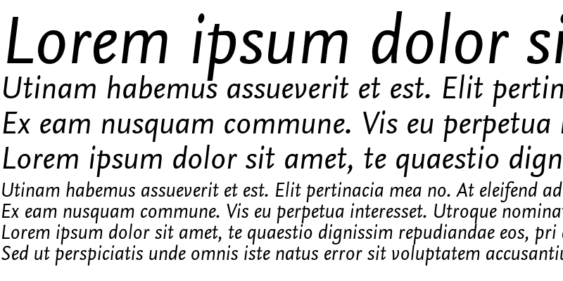 Sample of NexusSans-Italic