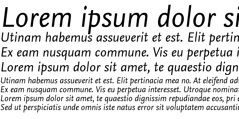 Sample of NexusSans Regular Italic