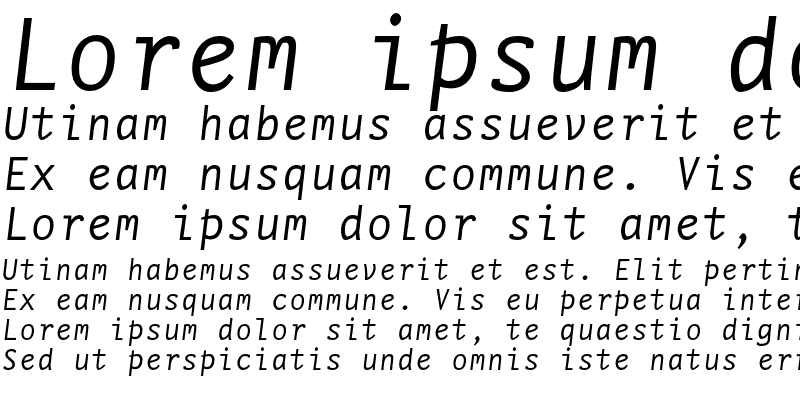Sample of NexusTypewriter-Italic