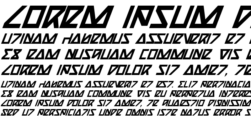 Sample of Nick Turbo Bold Italic Bold Italic