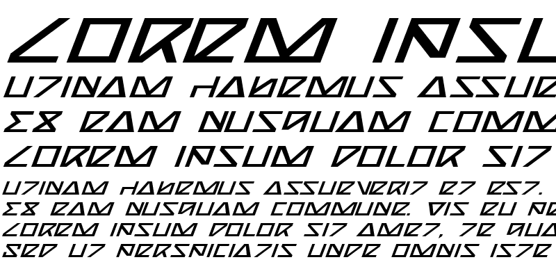 Sample of Nick Turbo Expanded Italic