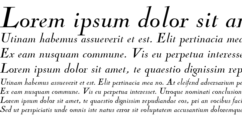 Sample of NicolasCochin Italic