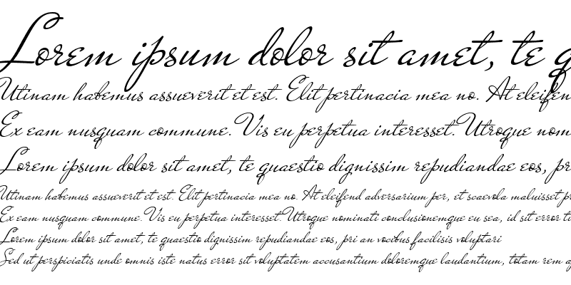 Sample of Nicoletta script Regular