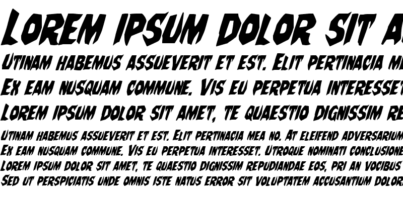 Sample of Nightchilde Condensed Italic