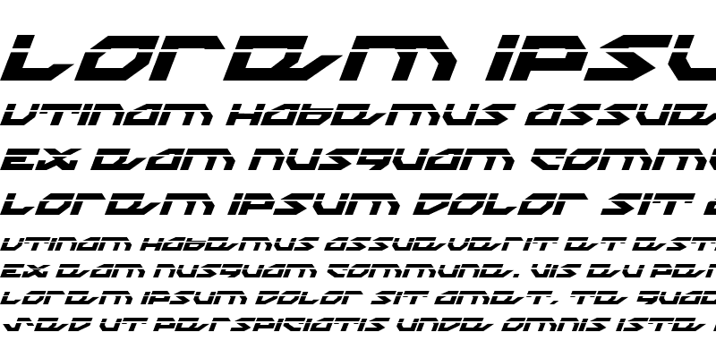 Sample of Nightrunner Laser Italic