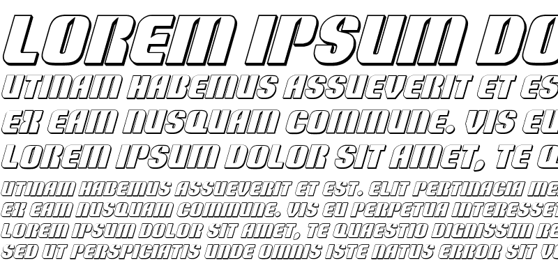 Sample of Nightwraith 3D Italic