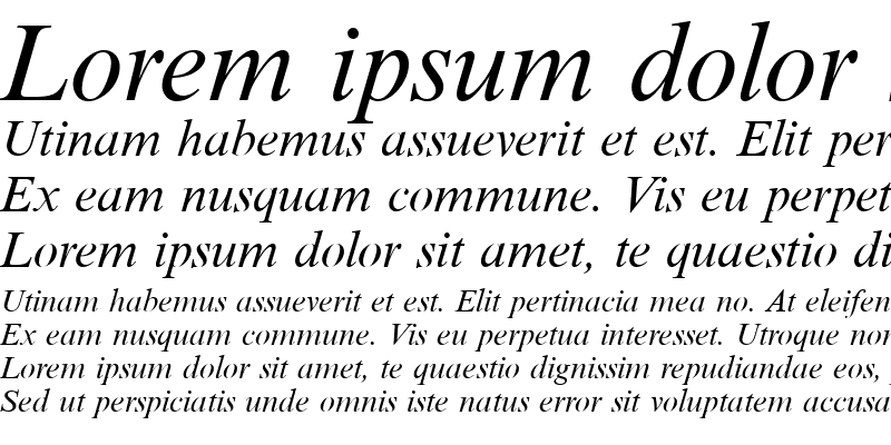 Sample of Nimbus Roman Becker No9T Italic