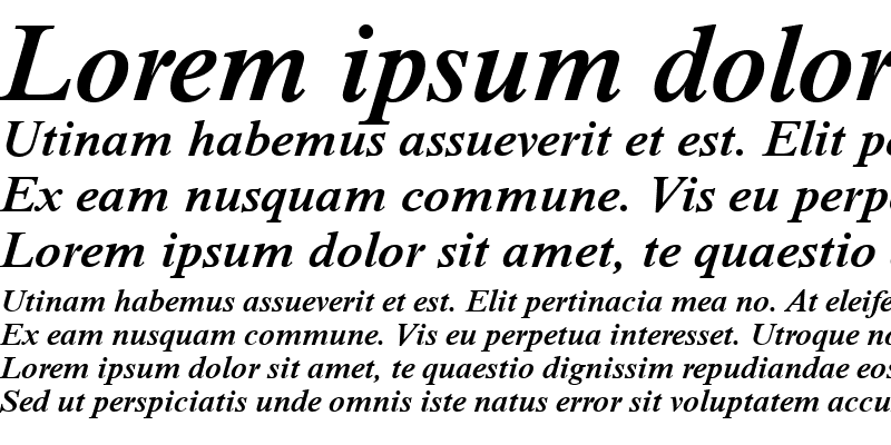 Sample of Nimbus Roman Becker No9TMed Italic