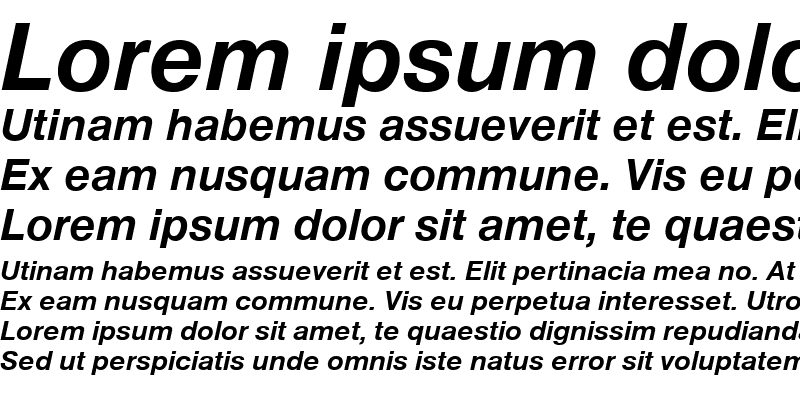 Sample of Nimbus Sans Becker D Bold Italic