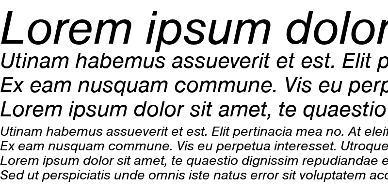 Sample of Nimbus Sans Becker D Italic