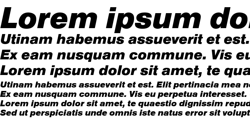 Sample of Nimbus Sans Becker DBla Italic