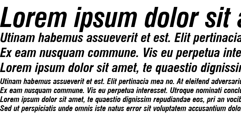 Sample of Nimbus Sans Becker DCon Bold Italic