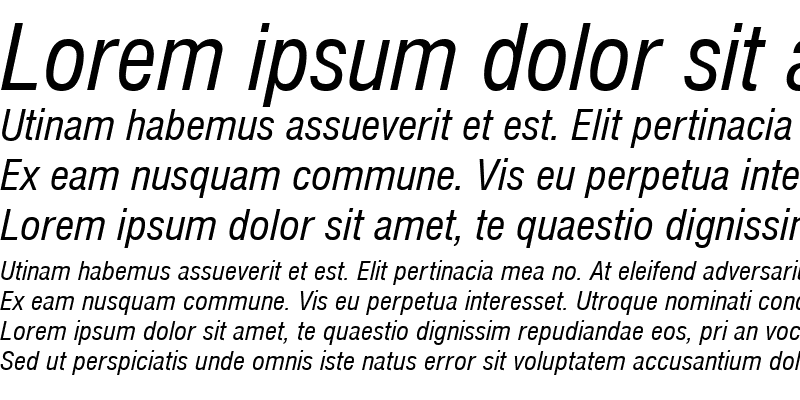 Sample of Nimbus Sans Becker DCon Italic