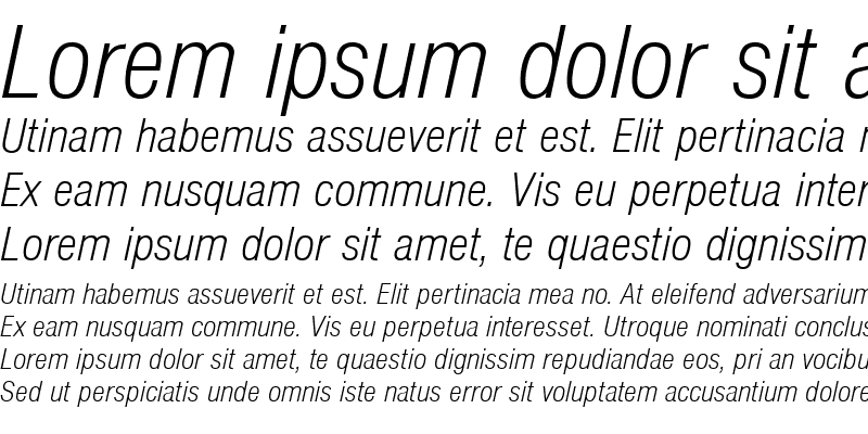 Sample of Nimbus Sans Becker DLigCon Italic